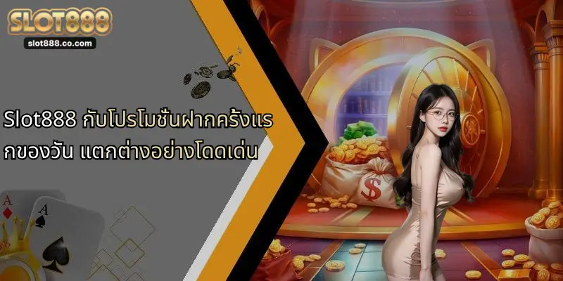 Slot888 กับโปรโมชั่นฝากครั้งแรกของวัน แตกต่างอย่างโดดเด่น