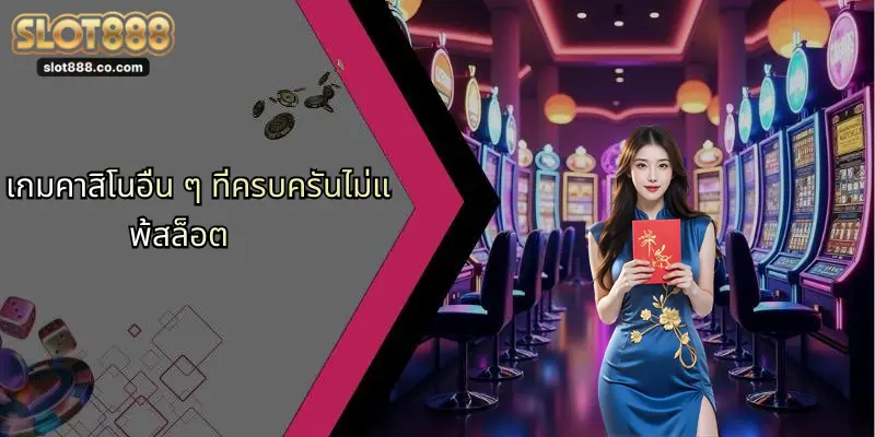 คาสิโน SLOT888: สัมผัสความสนุกเต็มรูปแบบกับสล็อตออนไลน์ 2 เกมคาสิโนอื่น ๆ ที่ครบครันไม่แพ้สล็อต